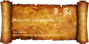Muszta Zsigmond névjegykártya